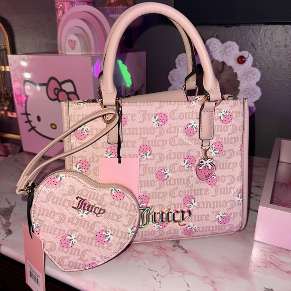 Juicy Couture Berry Sweet Mini Bag with Berry Sweet Coin Purse & Matching Wallet - Picture 5 of 12